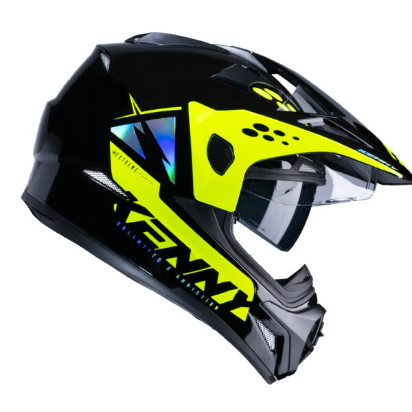 Casca Kenny EXTREME GRAPHIC GLOSSY NEON YELLOW