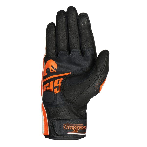 Manusi de piele TD ROADSTER, barbat, negru-orange-alb, Furygan negru-orange-alb