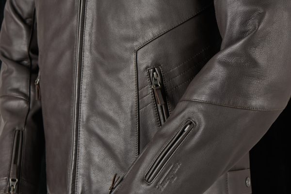 Geaca de piele ALLAN, Furygan maro