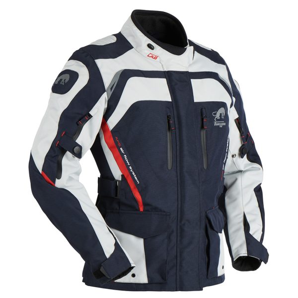 Geaca moto dama APALACHES LADY, Furygan albastru crem rosu