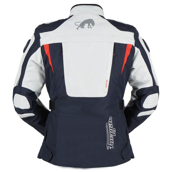 Geaca moto dama APALACHES LADY, Furygan albastru crem rosu