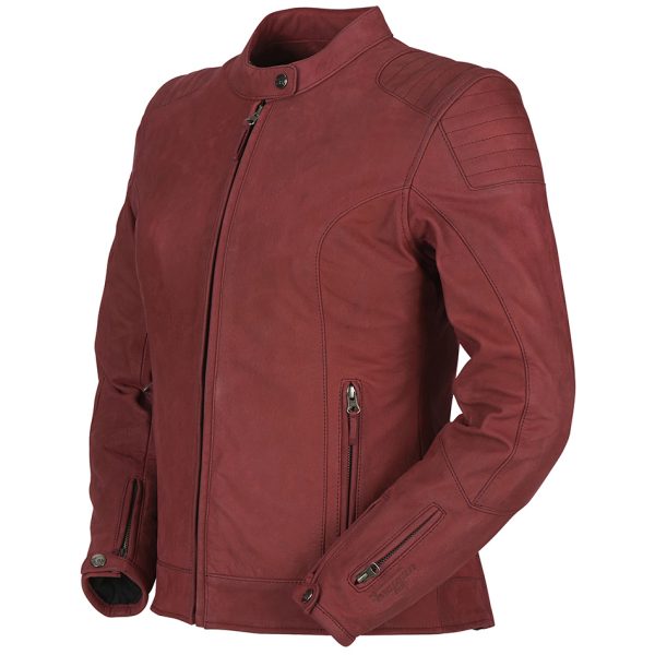 Geaca moto piele dama, DEBBIE, Furygan Burgundy