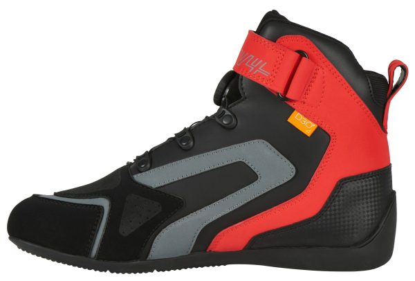 Incaltaminte - Ghete moto dama, V4 EASY LADY D3O, Furygan Negru-rosu