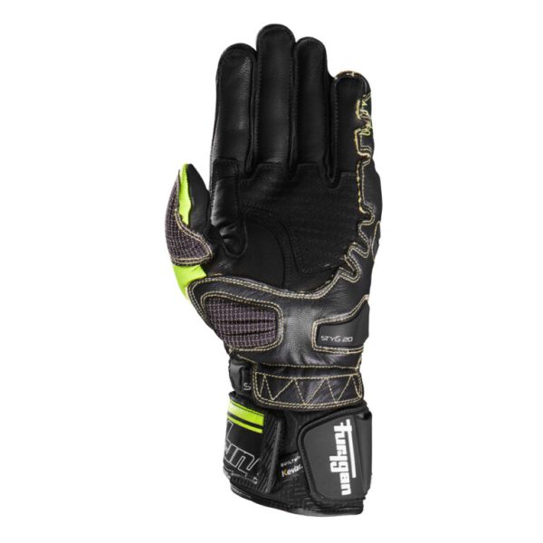 Manusi de barbati STYG20 X KEVLAR Black-fluo yellow-white