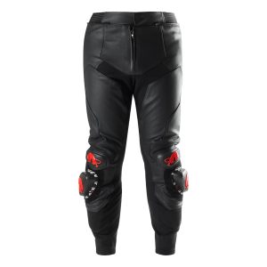 Pantaloni moto de barbati DRACK Black-Red-Red