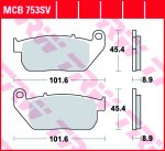 Placute frana TRW MCB753SV - Harley Davidson XL Sportster 883/1200