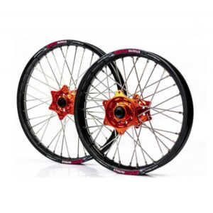 Set roti enduro KTM/Husqvarna 21"x1.60 ax 22mm / 18"x2.15 ax 20mm blue hub Enduro Expert SRE2118BLEE