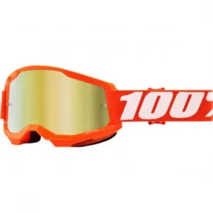 100% STRATA 2 Goggle Orange Mirror Gold Lens