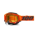 100% OCHELARI 100% ACCURI 2 Snowmobile Neon Orange - Yellow Vented Dual Lens