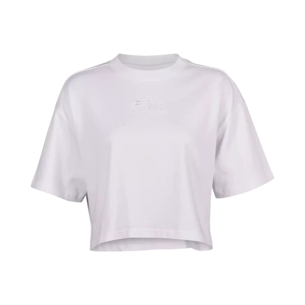 W WORDMARK OS CROP TEE [WHT]