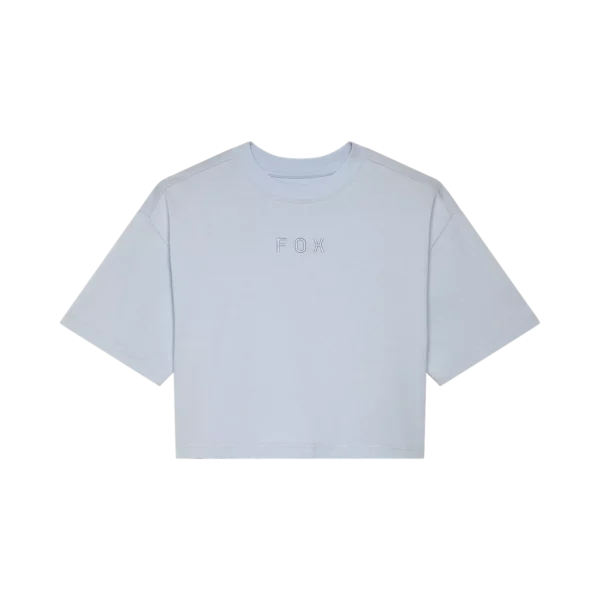 W WORDMARK OS CROP TEE [PL BLU]