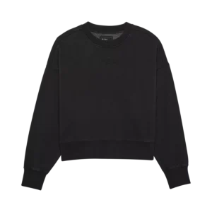 W WORDMARK OVERSIZED FLEECE CREW [BLK]