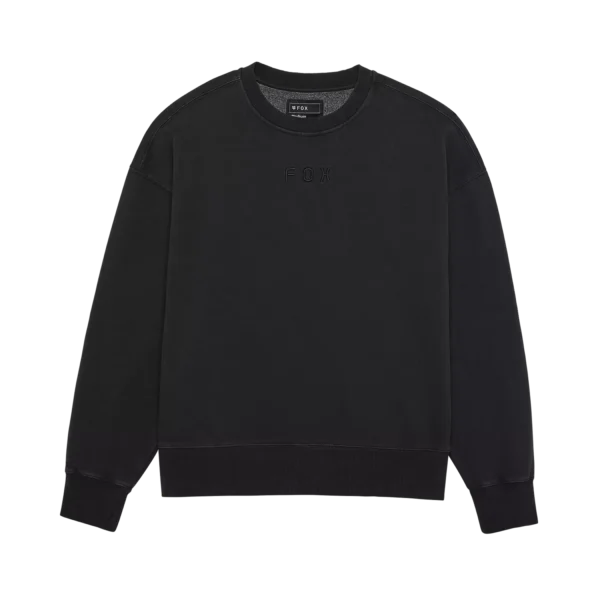 WORDMARK OVERSIZED FLEECE CREW [BLK]