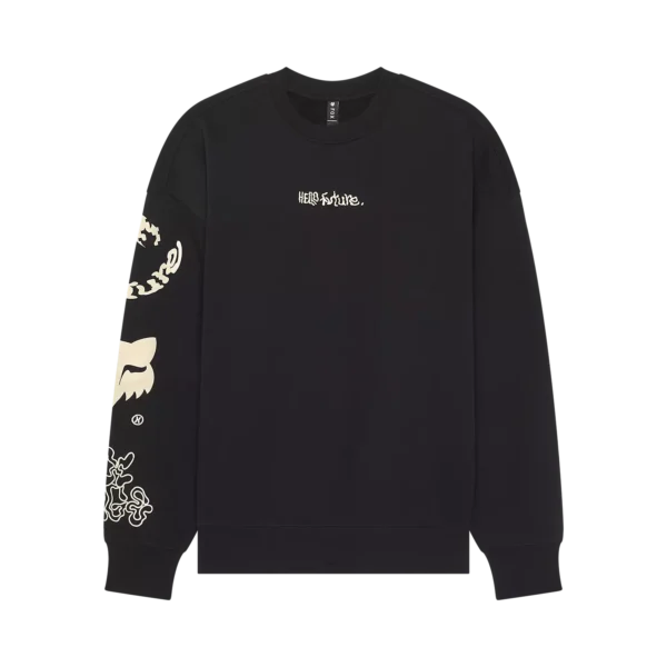 HELLO FUTURE OVERSIZED FLC CREW [BLK]