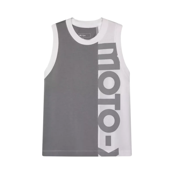 W MOTO-X BLOCKED TANK [WHT]