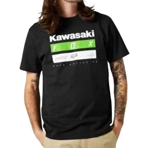 Tricou - FOX KAWASAKI STRIPES PREMIUM TEE BLK