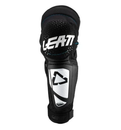 Protectie - LEATT KNEE & SHIN GUARD 3DF HYBRID EXT WHT/BLACK