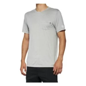 100% MISSION Athletic Short Sleeve Tee Heather Grey