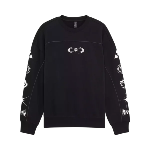 IMAGE COSMO OVERSIZED FLEECE CREW [BLK]
