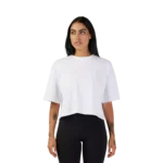 W WORDMARK OS CROP TEE [WHT]