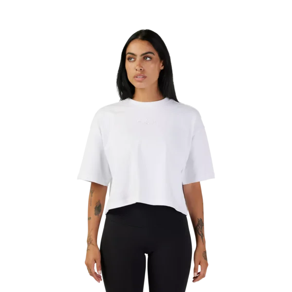 W WORDMARK OS CROP TEE [WHT]