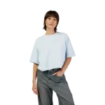 W WORDMARK OS CROP TEE [PL BLU]