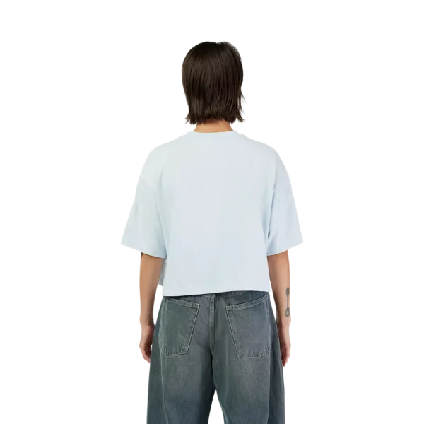 W WORDMARK OS CROP TEE [PL BLU]