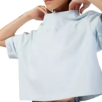 W WORDMARK OS CROP TEE [PL BLU]