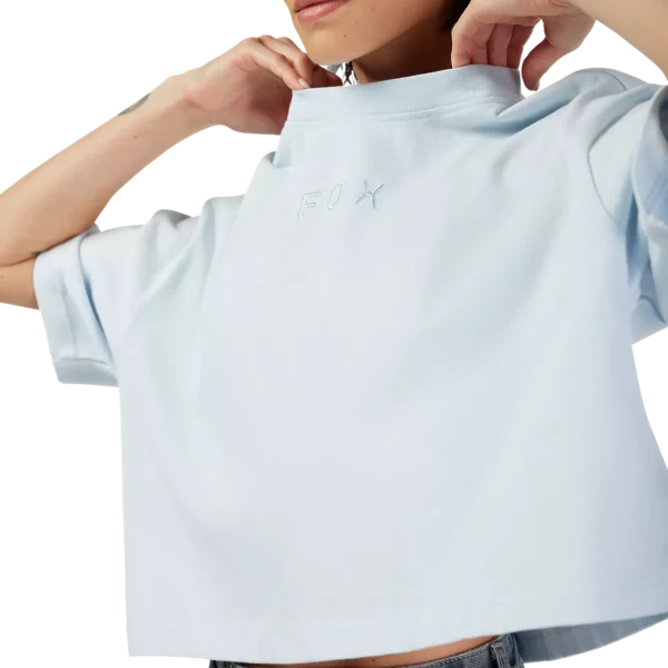 W WORDMARK OS CROP TEE [PL BLU]