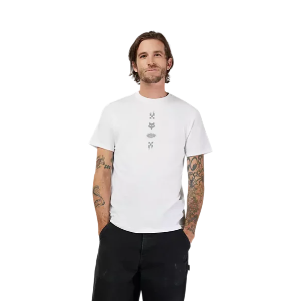 CHECKERED SS PREM TEE [OPT WHT]