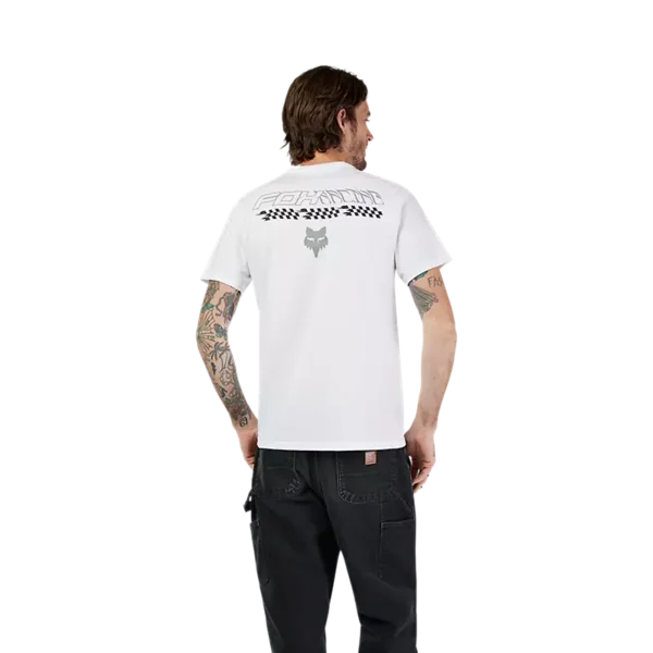 CHECKERED SS PREM TEE [OPT WHT]