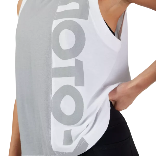 W MOTO-X BLOCKED TANK [WHT]