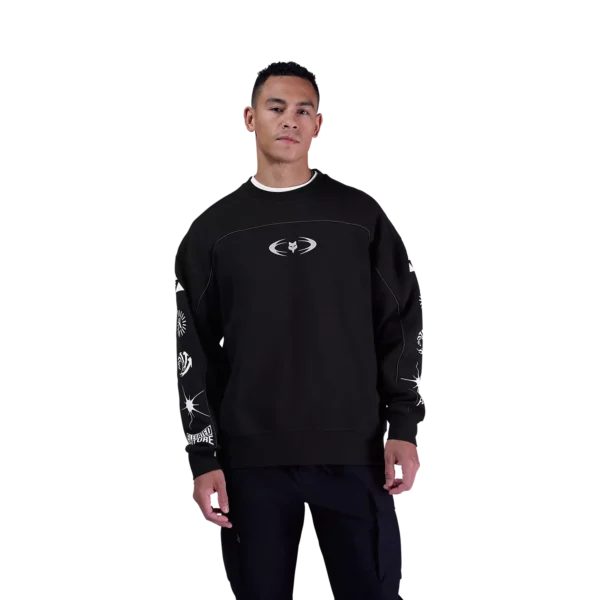 IMAGE COSMO OVERSIZED FLEECE CREW [BLK]