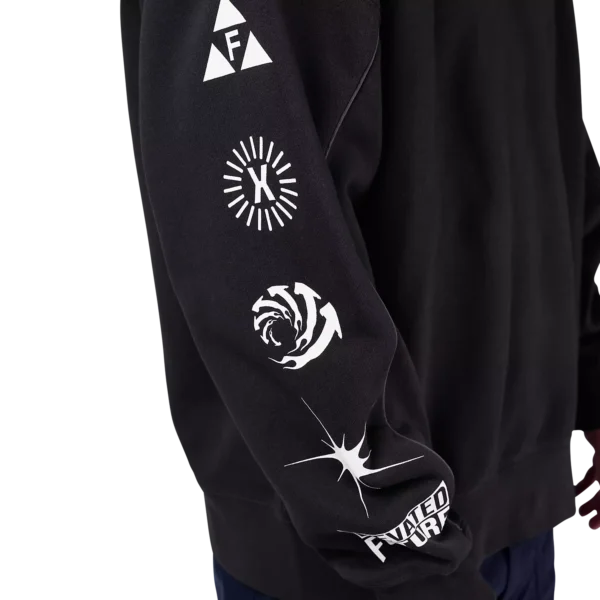 IMAGE COSMO OVERSIZED FLEECE CREW [BLK]