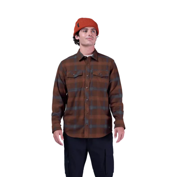 SURVIVALIST CORE FLANNEL LS [DRK BRN]
