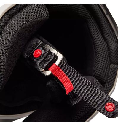 FOX YTH V1 GOAT STRAFER HELMET [BLK]