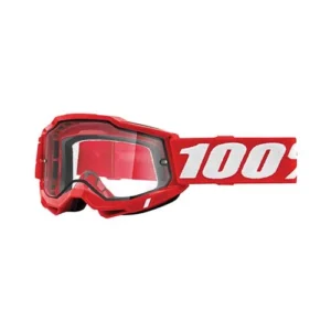 100% OCHELARI 100% ACCURI 2 Enduro Moto Red Clear Lens