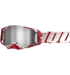 100% ARMEGA Goggle Oversized Deep Red - Flash Silver Lens
