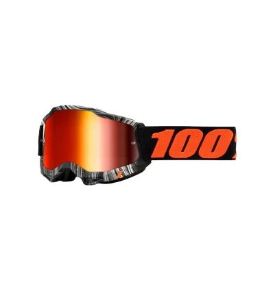 100% OCHELARI 100% ACCURI 2 Goggle Geospace Mirror Red Lens