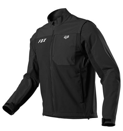 FOX LEGION SOFTSHELL JACKET BLACK [BLK/SLV]