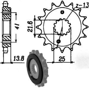 JT - Pinion (fata) - XL600V/650V700V TRANSALP (ultima bucata)