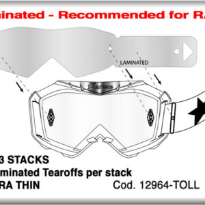 ARIETE - Folii laminate TEAROFF race - 3 seturi x 7 buc [ultimele bucati]