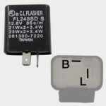 MOTOPRO - Releu semnalizare rectangular cu 2 poli - 12V 21-23W