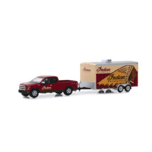 GreenLight [1:64] - FORD 2017 F-150 with Indian Motorcycle Hauler, Red