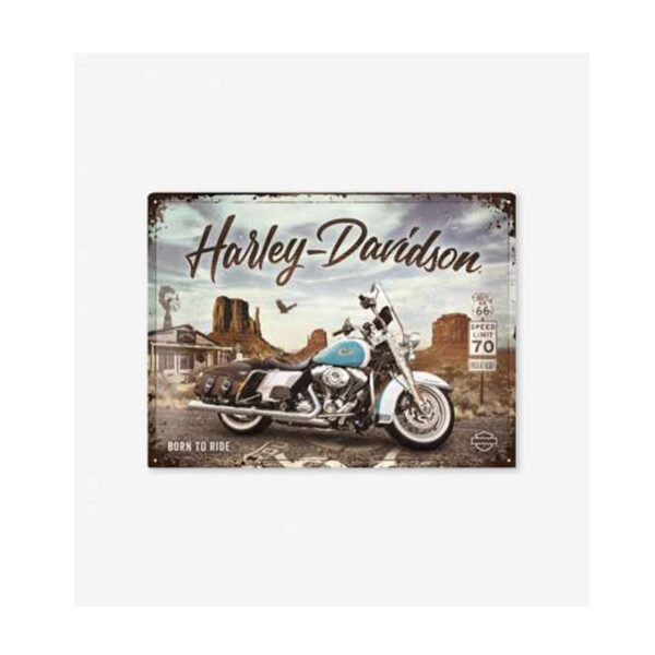 Tac Signs - Placuta metalica 3D [30x40cm] Harley Route 66 Road King Classic