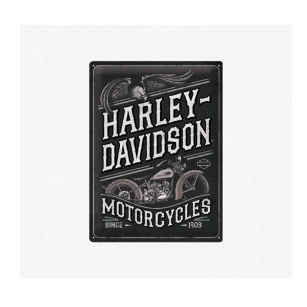 Tac Signs - Placuta metalica 3D [30x40cm] Harley Motorcycle Eagle