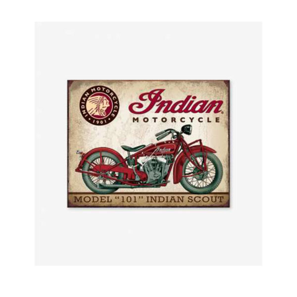 Tac Signs - Placuta metalica [32x41cm] Indian Scout Model 101