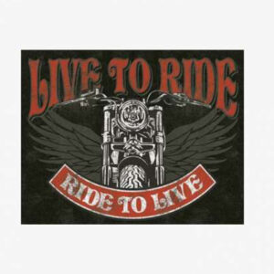 Tac Signs - Placuta metalica [32x41cm] [L]ive To Ride Bike