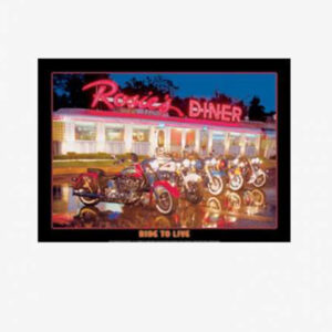 Tac Signs - Placuta metalica [32x41cm] Rosie'S Diner Ride To Live