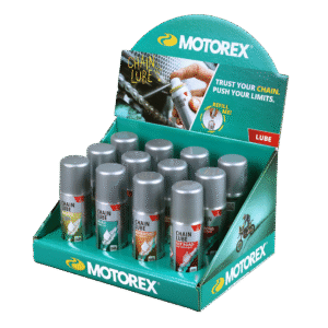 MOTOREX - Kit display 12 x Spray lant MINI 56ml - Reincarcabil [CHAIN LUBE]